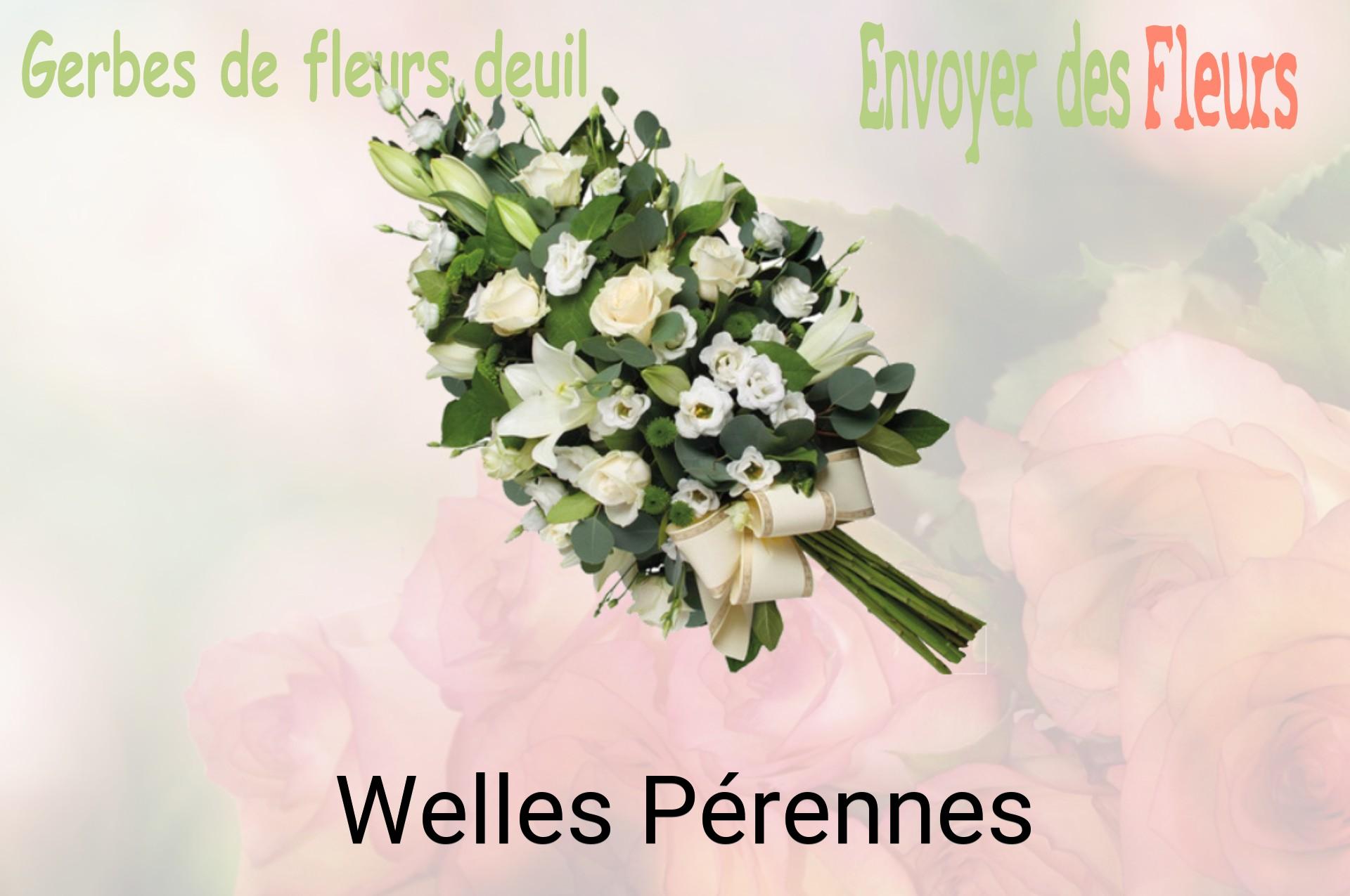 Gerbe de fleurs de deuil livrée à Welles-Pérennes